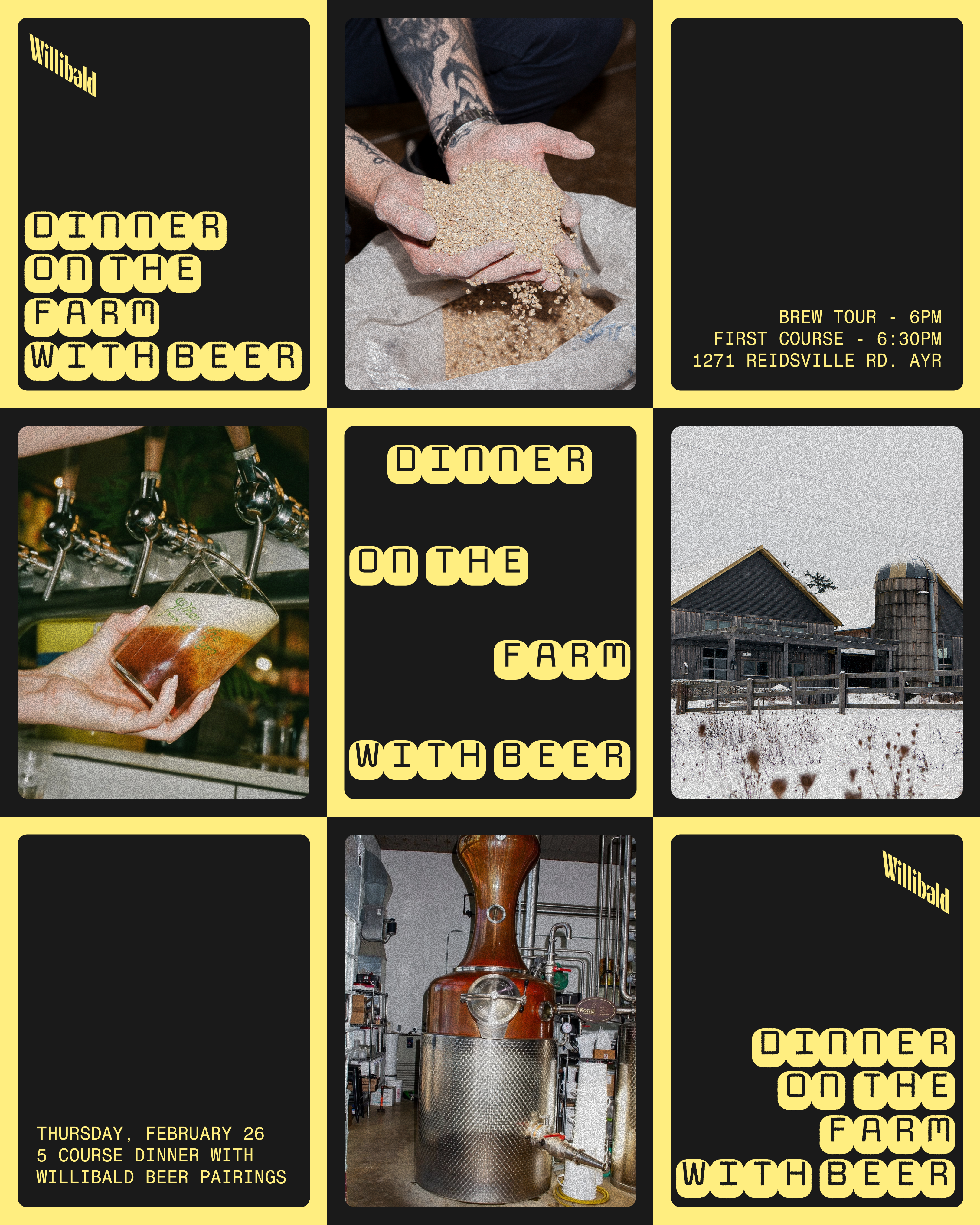 DINNER ON THE FARM WITH BEER