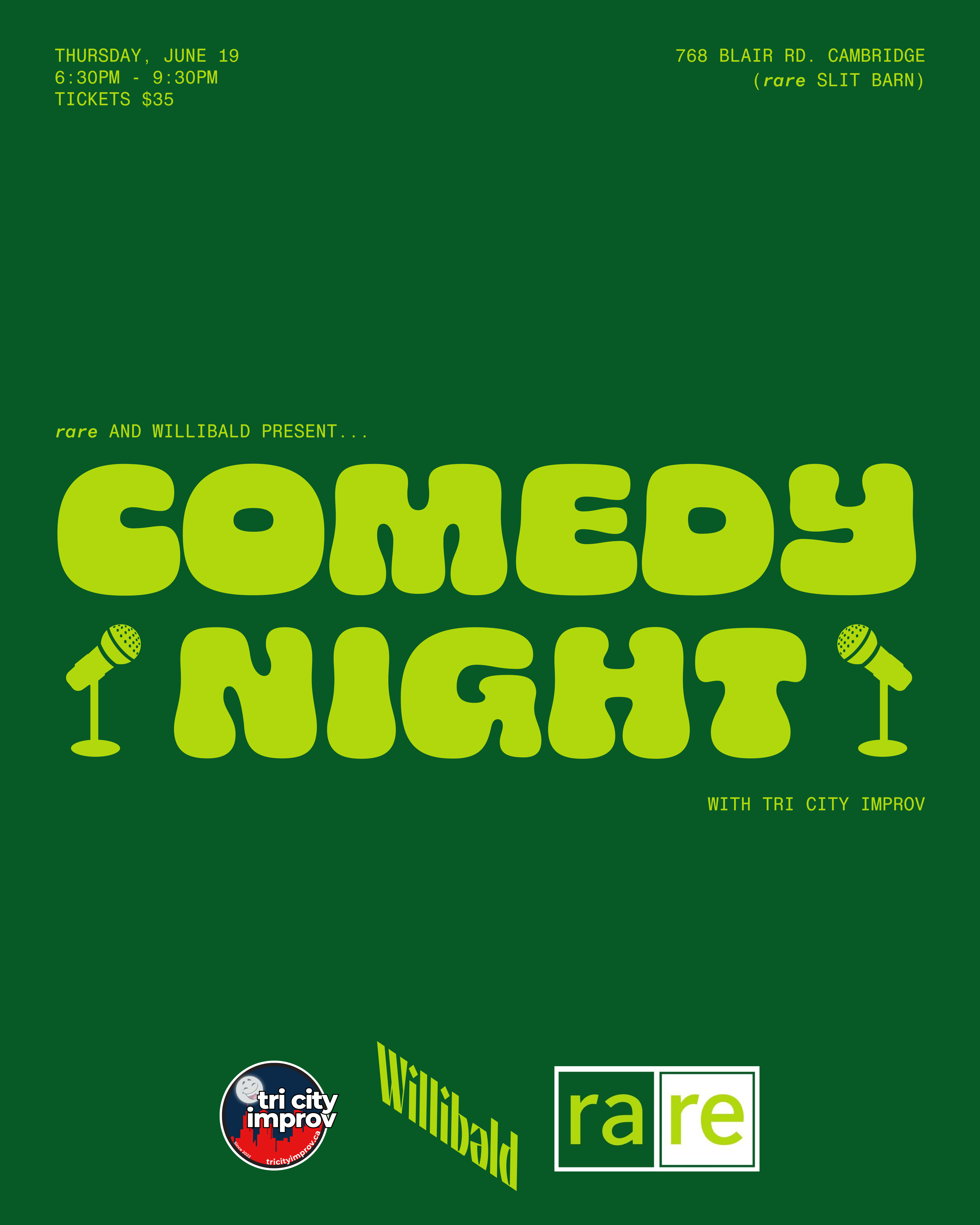 rare x Willibald Comedy Night