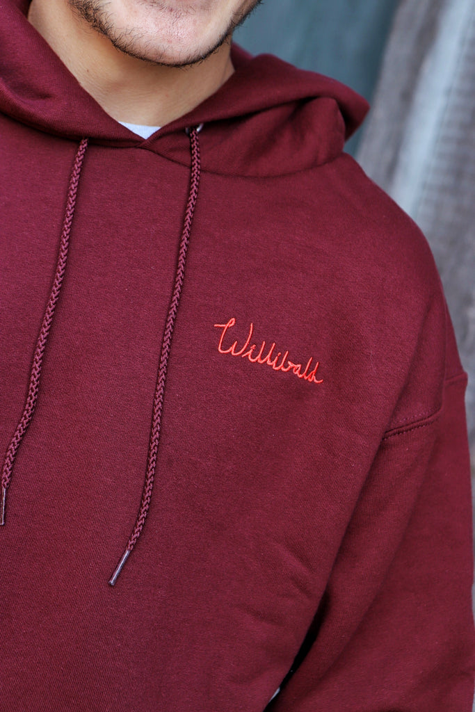 Willibald Embroidered Champion Hoodie - Maroon - Willibald Farm