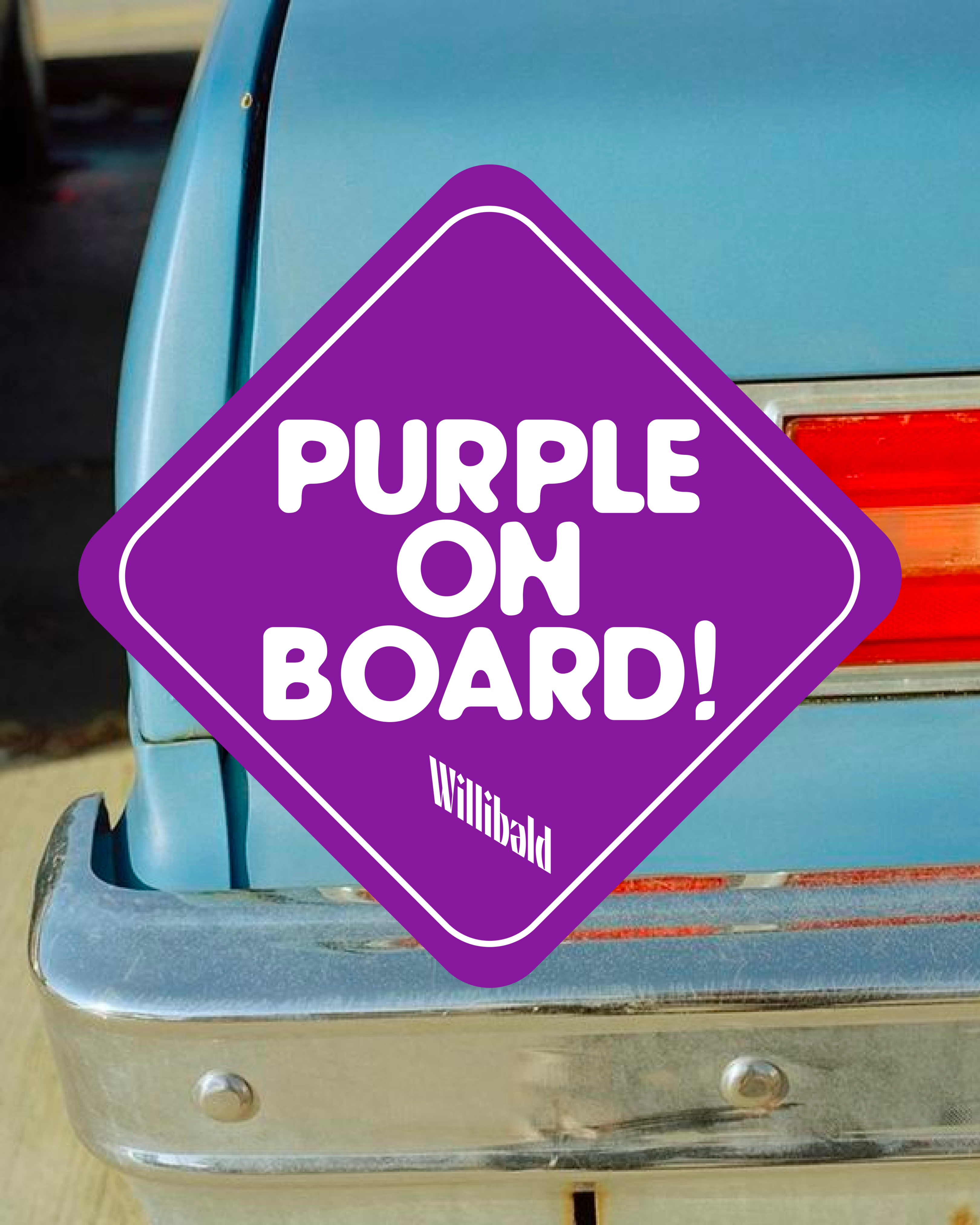 Purple on Board Bumper Sticker